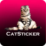 catsticker-stickers de gato para el chat android application logo